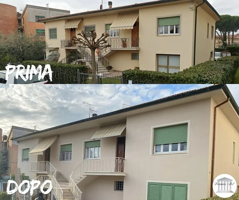 Tinteggiatura esterni villa a San Giuliano Terme